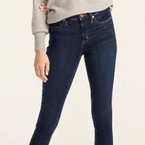 NWT J.Crew 9" Toothpick Jeans in Point Lake wash